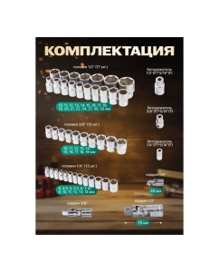 Купить Набор инструментов Rockforce 1/4", 3/8", 1/2" 6-гранный 4-32мм 172 предмета RF-41723-5(46734)  в E-mobi