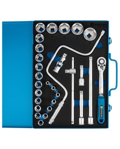 Купить Набор торцевых 6-гранных головок 1/2" NORGAU 29 предметов с аксессуарами N1929-S836 063793029  в E-mobi