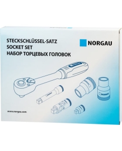 Купить Набор торцевых 6-гранных головок 1/2" NORGAU 29 предметов с аксессуарами N1929-S836 063793029  в E-mobi