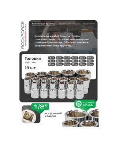 Купить Набор инструментов Rockforce 24 предмета 1/2" (6граней) RF-4245B-5(57881)  в E-mobi