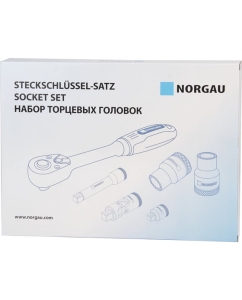 Купить Набор торцевых 12-гранных головок 1/2"-1/4" NORGAU 58 предметов с аксессуарами ND192058-S432 063792432  в E-mobi