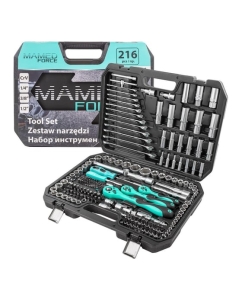 Купить Набор инструментов 216пр. 1/4" 3/8" 1/2" MAMEDFORCE MF-38841(54274)  в E-mobi