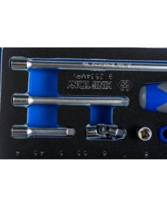 Купить Набор шестигранных торцевых головок с принадлежностями KING TONY 1/4" 4-14 мм, 34 предмета 2534MRV  в E-mobi