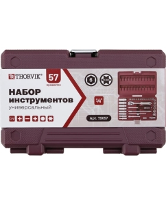 Купить Набор инструмента THORVIK TS057 1/4DR, 57 предметов 054003  в E-mobi