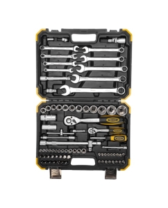 Купить Набор инструментов KRANZ 1/2", 1/4", CRV, пластиковый кейс, 82 предмета KR-66-6682  в E-mobi