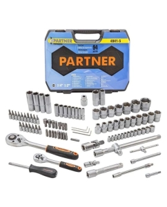 Купить Набор инструментов Partner 94 пр.1/4", 1/2" 6-гранные, 4-32 мм PA-4941-5(51986)  в E-mobi