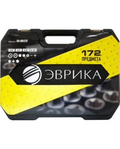 Купить Набор инструмента ЭВРИКА 1*4"&amp;1*2", DR, 6-гранный, 172 предмета ER-80172  в E-mobi