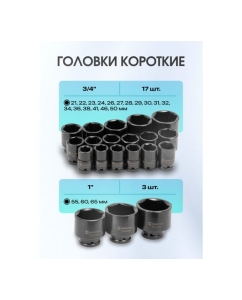 Купить Набор инструментов ударных SIGMATOOL 26 предметов 3/4&amp;#39;&amp;#39; 1&amp;#39;&amp;#39; (6гр.) в пластиковом кейсе -68262-5MPB(59728) Sigmatool-68262-5MPB(59728)  в E-mobi