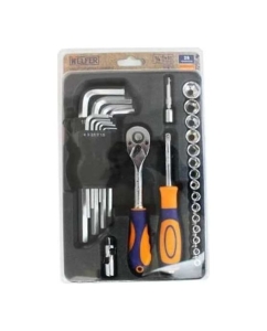 Купить Набор торцевых головок с трещоткой HELFER 28 пр 1/4 HF003103  в E-mobi