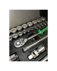Купить Набор головок и аксессуаров TOPTUL 1/2 DR 12-гранных 8-32 мм, 41 предмет в металлическом кейсе GCAD4103  в E-mobi