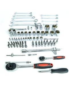 Купить Набор слесарно-монтажный Политех Quality 1/4", 1/2", 82 предмета 2809617  в E-mobi