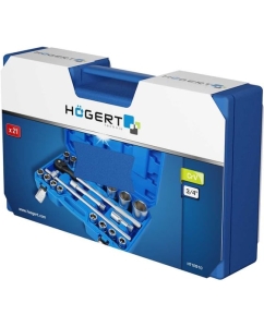 Купить Hабор инструментa HOEGERT TECHNIK 3/4, 21 шт HT1R510  в E-mobi