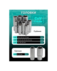 Купить Набор инструментов MAMEDFORCE (3 комплекта) PROFI 108пр. 1/4",1/2"(6гр)(4-32мм) MF-41082-5 ( 3 K-T )(58575)  в E-mobi