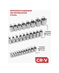 Купить Набор инструментов BaumAuto 1/4&amp;#39;&amp;#39;, 1/2", 6 гр., 5-32 мм, 106 предметов BM-41061-5(54711)  в E-mobi