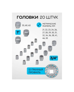 Купить Набор инструментов SIGMATOOL 26предметов, 3/4&amp;#39;&amp;#39; 1&amp;#39;&amp;#39; (12гр.) в пластиковом кейсе -68262-9(59727) Sigmatool-68262-9(59727)  в E-mobi