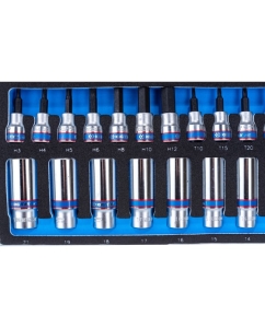 Купить Набор торцевых головок 1/4"&amp;3/8"&amp;1/2" с принадлежностями, ложемент, 103 предмета KING TONY 9-9003MRV01  в E-mobi