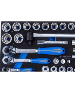 Купить Набор торцевых головок 1/4"&amp;3/8"&amp;1/2" с принадлежностями, ложемент, 103 предмета KING TONY 9-9003MRV01  в E-mobi