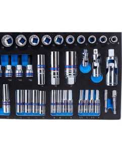 Купить Набор торцевых головок 1/4"&amp;3/8"&amp;1/2" с принадлежностями, ложемент, 103 предмета KING TONY 9-9003MRV01  в E-mobi