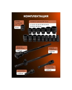 Купить Набор инструментов Partner ударных 21пр. 3/4" (6гр.) PA-6212-5MPB(57960)  в E-mobi