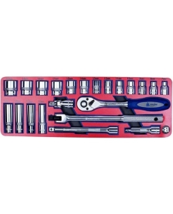 Купить Набор торцевых головок 3/8” с принадлежностями, ложемент, 22шт МАСТАК 5-003222  в E-mobi