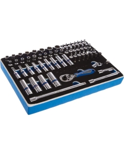 Купить Набор торцевых головок с принадлежностями (1/4", ложемент, 65 предметов) KING TONY 9-2565MRV  в E-mobi