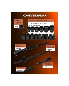 Купить Набор инструментов ударных Partner 21пр. 3/4" (12гр.) PA-6212-9MPB(57962)  в E-mobi