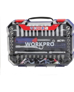 Купить Набор торцевых головок WORKPRO 1/4", в кейсе,  70шт WP202522  в E-mobi