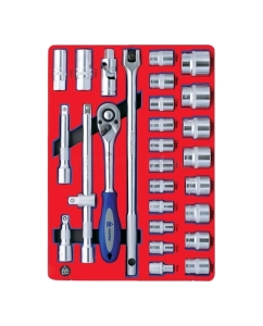 Купить Набор торцевых головок 1/2" с принадлежностями 28шт МАСТАК 5-004228  в E-mobi