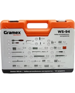 Купить Набор автомобильного инструмента 94 предмета WS-94 (1/4) Gramex 011443  в E-mobi