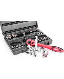 Купить Профессиональный набор инструментов INTERTOOL 21 шт., 1/2, Cr-V ET-6021  в E-mobi