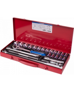 Купить Набор головок с принадлежностями KING TONY 1/2", двенадцатигранные, 10-32 мм, 24 предмета 4224MR  в E-mobi