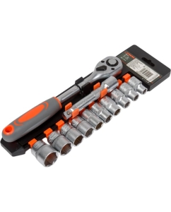 Купить Набор торцовых головок STHOR 1/2 с трещоткой 12 предметов 58633  в E-mobi