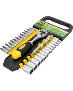 Купить Набор головок универсальных с ключом-трещоткой Калибр НГУ-28-1/4 00000075598  в E-mobi