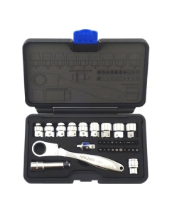 Купить Набор торцевых головок и бит NIKONA с трещотками, для сквозного захвата, 33пр, 3/8", 11-19мм 08-633  в E-mobi