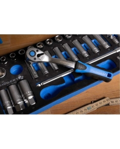 Купить Набор инструментов с трещоткой HOEGERT TECHNIK 3/8", 33 шт., ложемент EVA HT7G165  в E-mobi