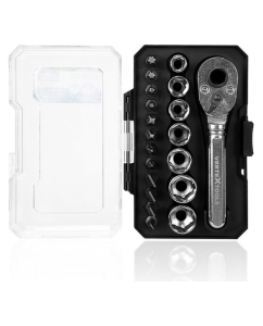 Купить Набор бит vertextools 20 предметов, трещотка, головки 0033-20  в E-mobi