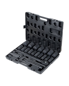 Купить Набор ударных головок AIRLINE 3/4" 22-50 мм, 21 предмет, пластиковый кейс ATAS411  в E-mobi