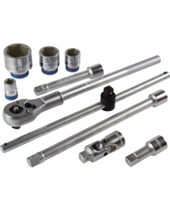 Купить Набор шестигранных торцевых головок с принадлежностями KING TONY 3/4", 19-55 мм, 25 предметов 6325MR01  в E-mobi