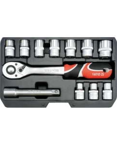Купить Набор головок YATO XS 1/2" 12 предметов YT-38671  в E-mobi
