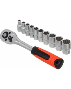 Купить Набор профессионального инструмента ЕРМАК 1/4", головки и трещотка, 11 предметов 736-203  в E-mobi