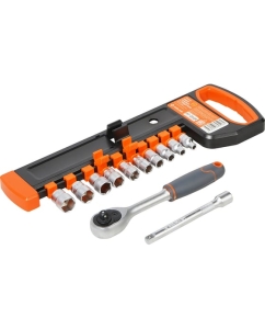 Купить Набор головок с трещоткой Airline 1/4 72Т 12пр. (4-13мм, удлинитель 100мм) ATAP053  в E-mobi