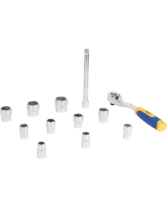 Купить Набор торцевых головок и принадлежностей 3/8 Dr 12 предметов KRAFT KT 700319  в E-mobi