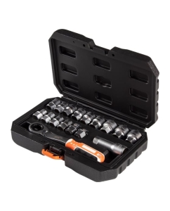 Купить Набор торцевых головок с принадлежностями AFFIX HEX 19 мм, 10-24 мм, 17 предметов AF01917C  в E-mobi