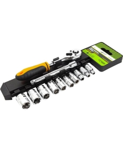 Купить Набор 6-гранных торцевых головок с трещоткой Pobedit 1/4" 12 предметов 2809303  в E-mobi