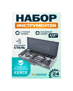 Купить Набор инструментов iLOFORCE 24 предмета 1/2", 6гр., 8-32мм IF-4245B-5MPB(59963)  в E-mobi