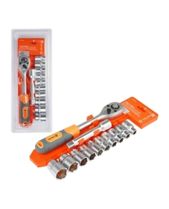 Купить Набор головок с трещоткой Airline 1/2" DR 72Т 12пр. AT-12-36  в E-mobi