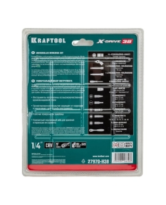 Купить Универсальный набор инструмента KRAFTOOL Universal-38 1/4", 38 предметов 27970-H38  в E-mobi