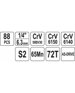 Купить Набор инструментов YATO 88пр YT-38928  в E-mobi
