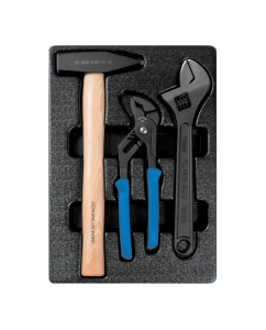 Купить Набор инструментов (переставные клещи, разводной ключ и молоток, ложемент, 3 предмета) KING TONY 9-90103PP02  в E-mobi