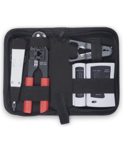 Купить Набор инструментов Cabeus инструмент обжимной, инструмент для заделки витой пары, зачистка, тестер HT-TK-02  в E-mobi